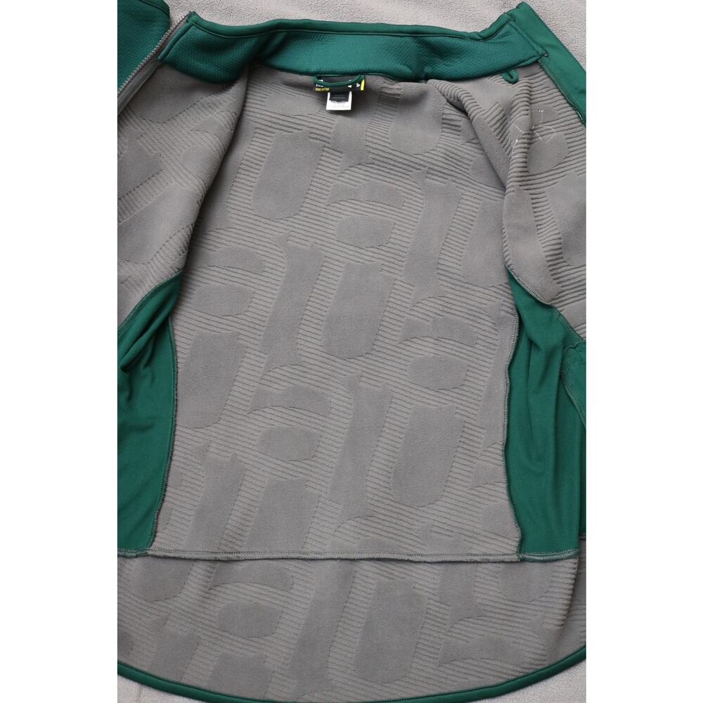 Under Armour Fitted Sweater Womens Medium Green Full Zip Mock Neck Elastic Pocke - Picture 10 of 16